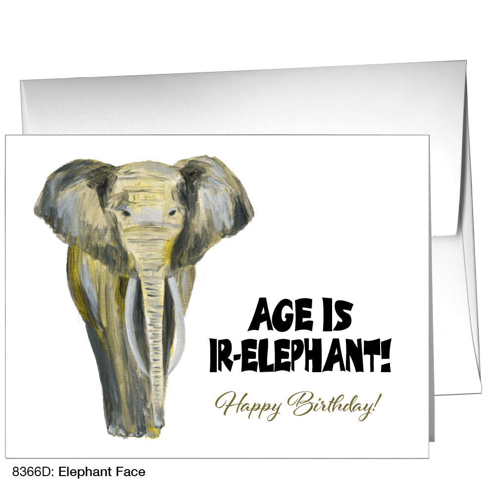 Elephant Face, Greeting Card (8366D)