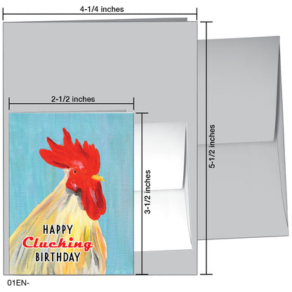 Rooster Faverolles, Greeting Card (8371B)