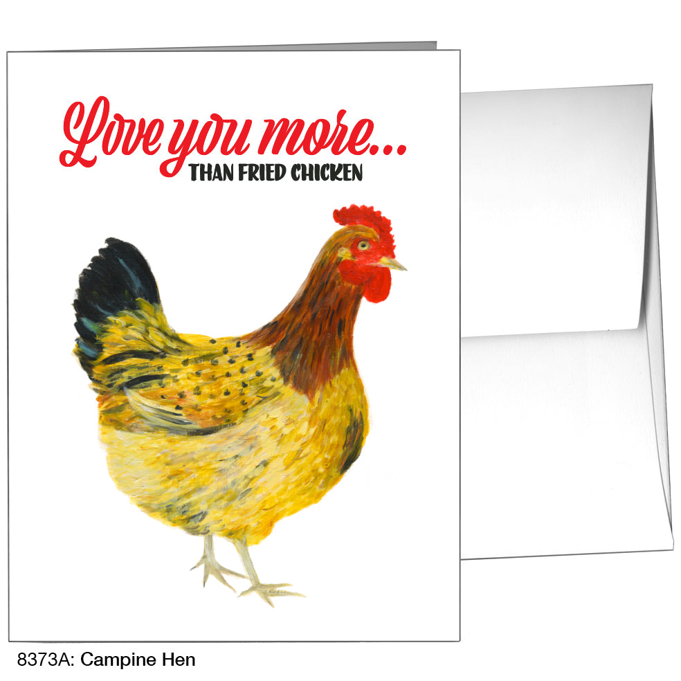 Campine Hen, Greeting Card (8373A)