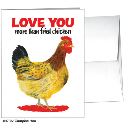 Campine Hen, Greeting Card (8373A)