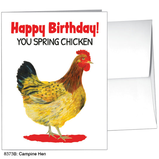 Campine Hen, Greeting Card (8373B)