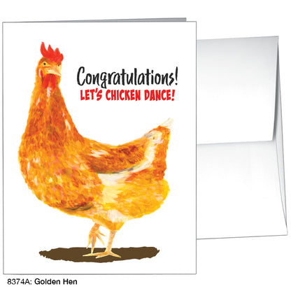 Golden Hen, Greeting Card (8374A)