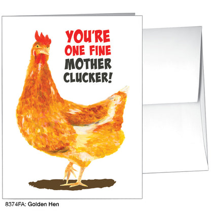 Golden Hen, Greeting Card (8374FA)