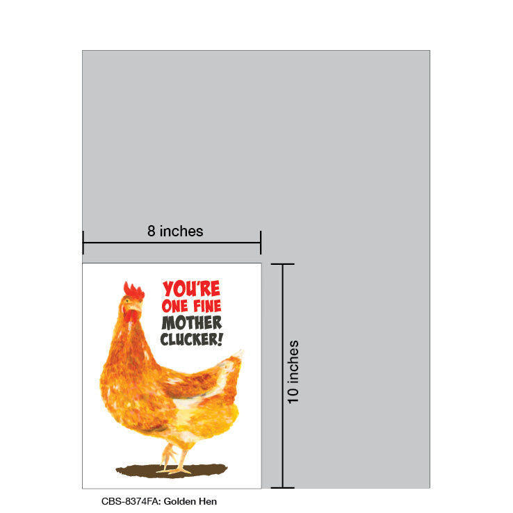 Golden Hen, Card Board (8374FA)