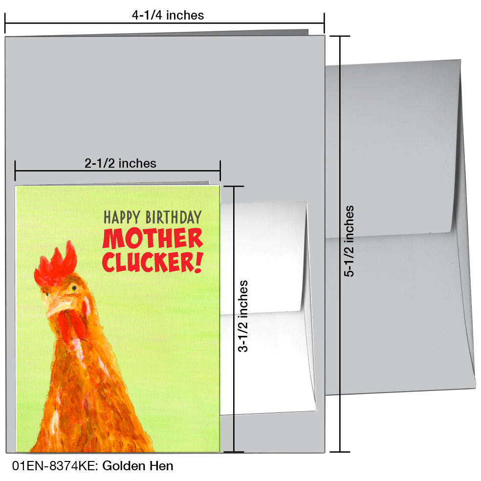 Golden Hen, Greeting Card (8374KE)