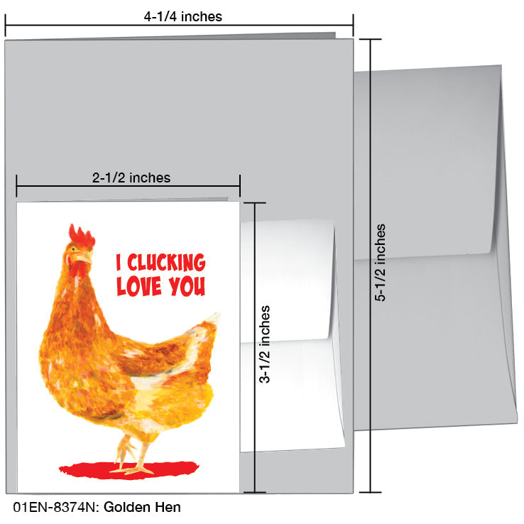 Golden Hen, Greeting Card (8374N)