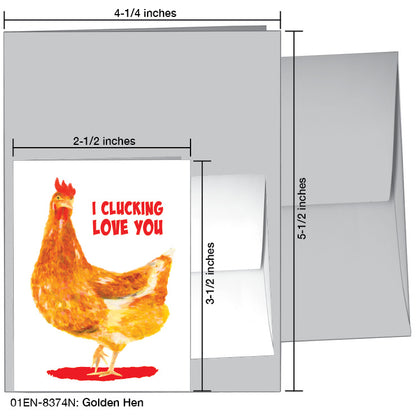 Golden Hen, Greeting Card (8374N)