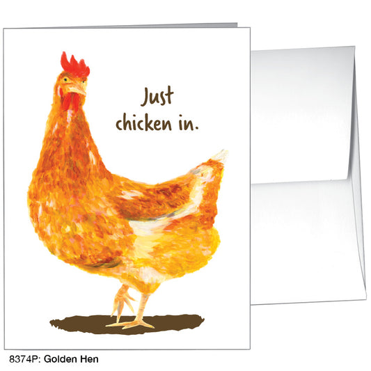 Golden Hen, Greeting Card (8374P)