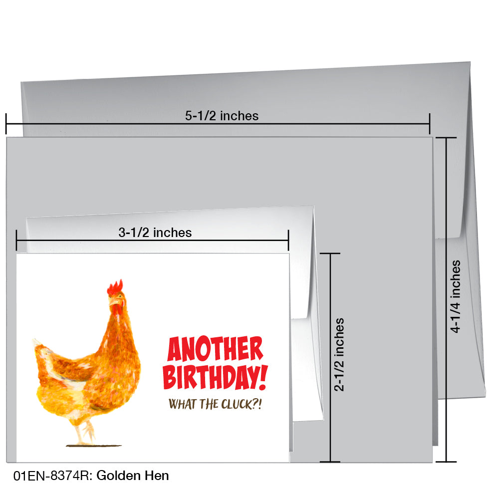 Golden Hen, Greeting Card (8374R)