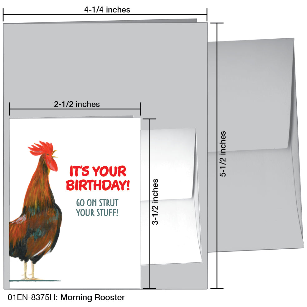 Morning Rooster, Greeting Card (8375H)