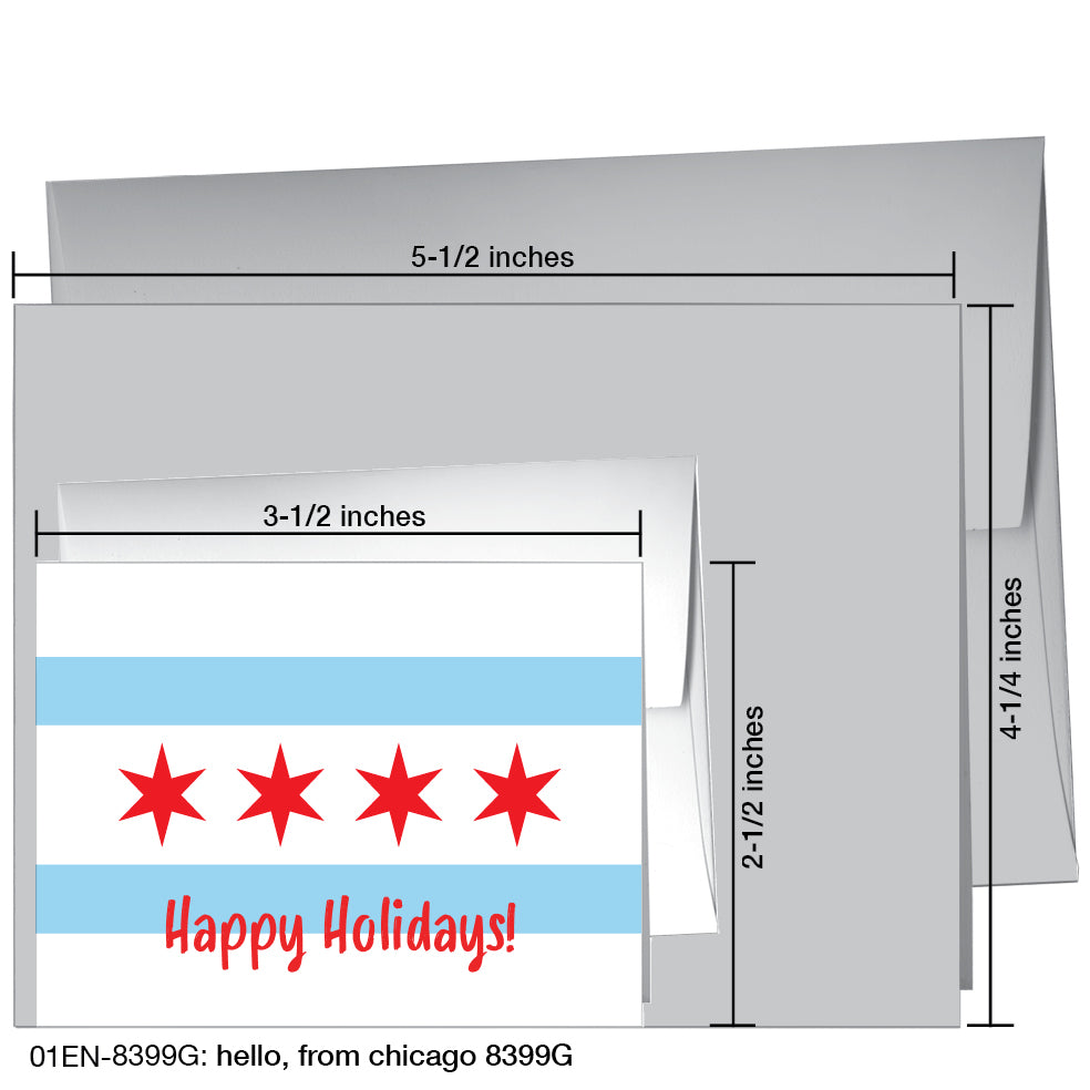 Hello, From Chicago, Greeting Card (8399G)