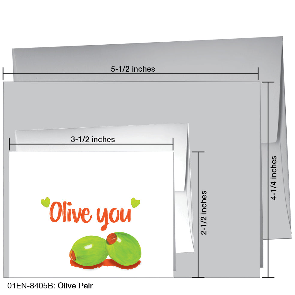 Olive Pair, Greeting Card (8405B)