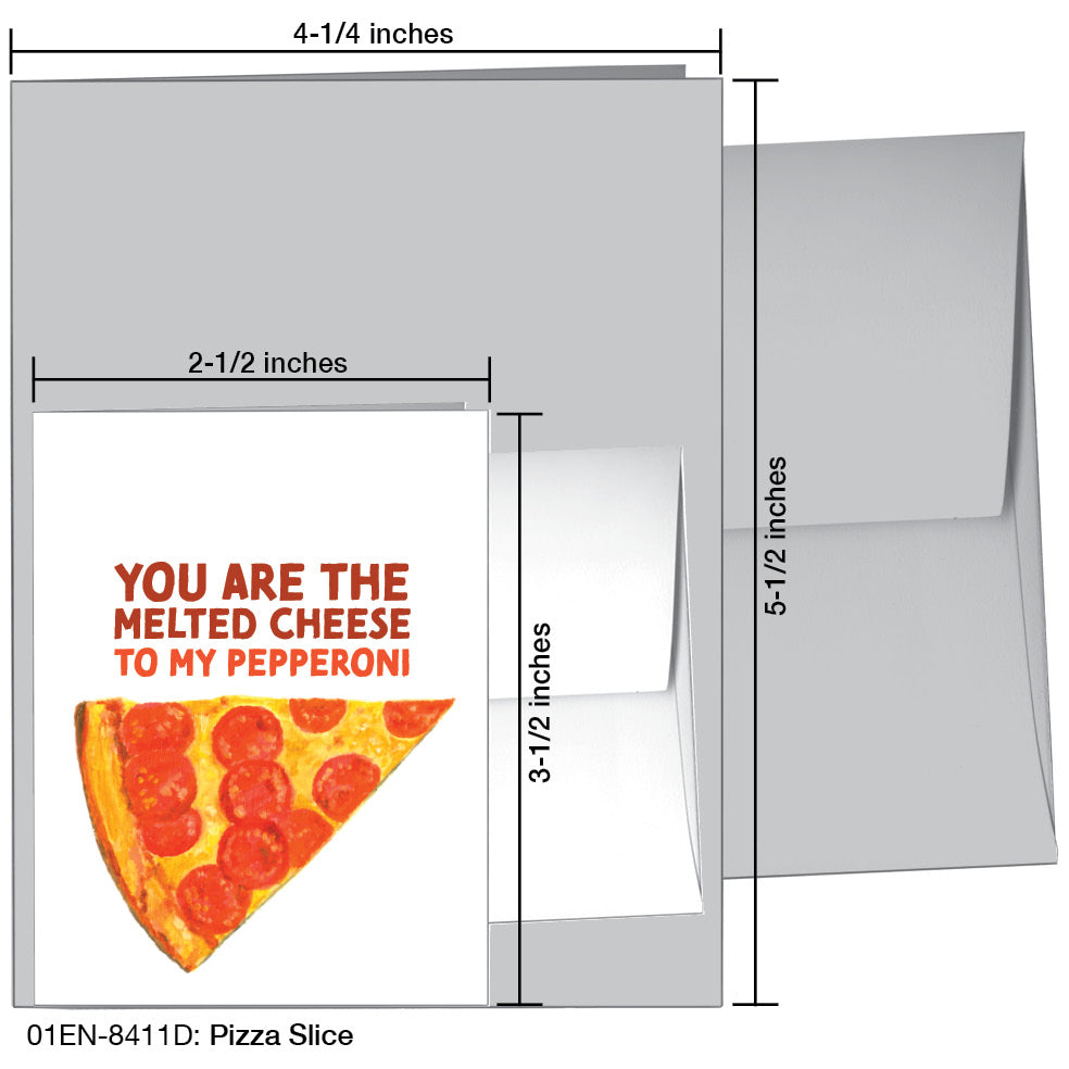 Pizza Slice, Greeting Card (8411D)