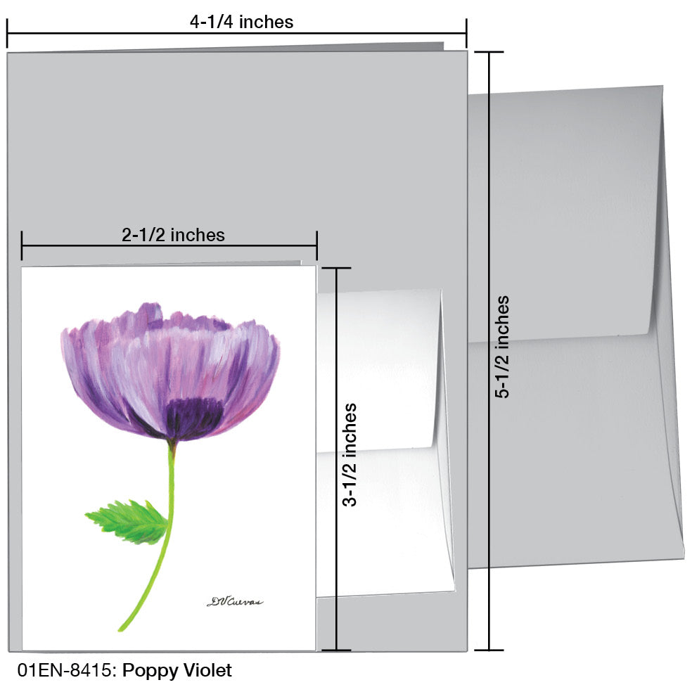 Poppy Violet, Greeting Card (8415)