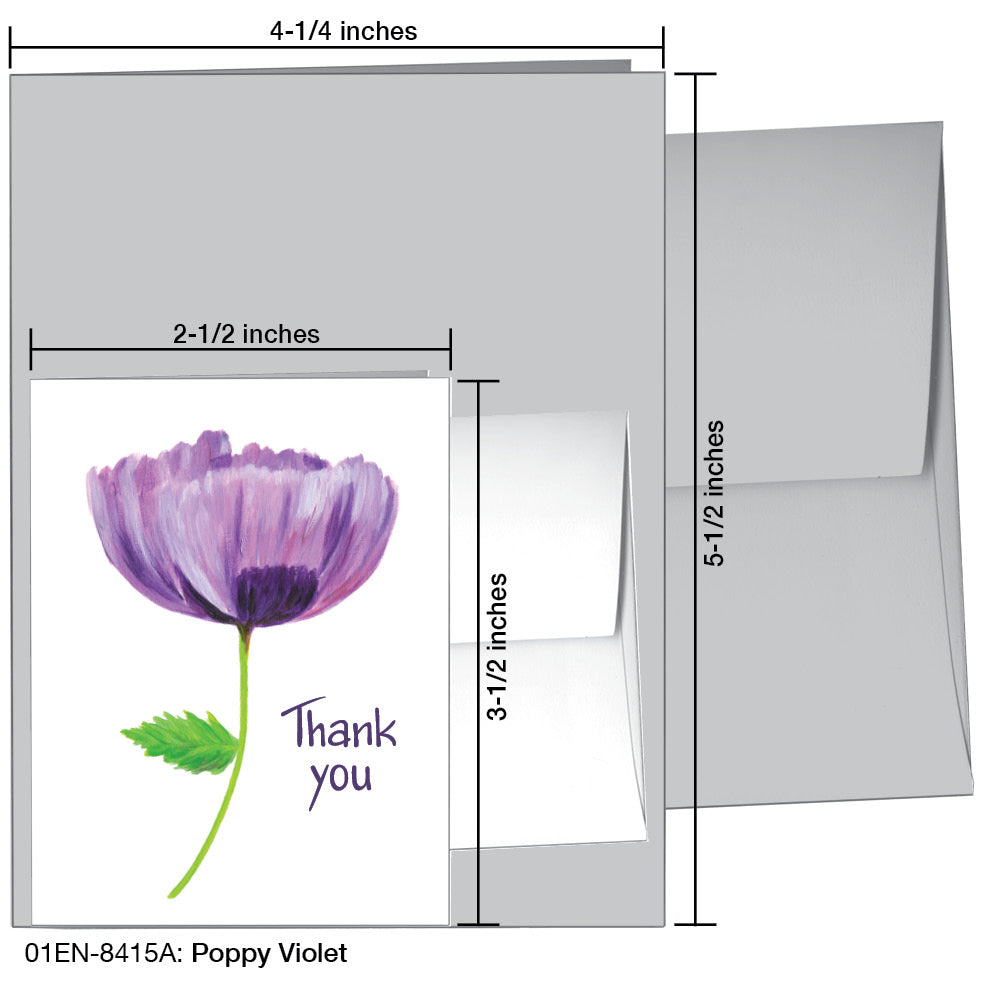 Poppy Violet, Greeting Card (8415A)