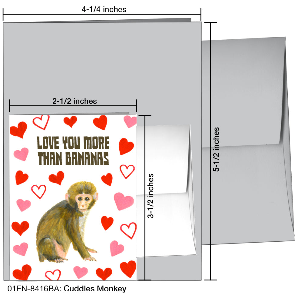 Cuddles Monkey, Greeting Card (8416B)