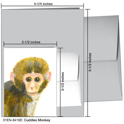 Cuddles Monkey, Greeting Card (8416E)