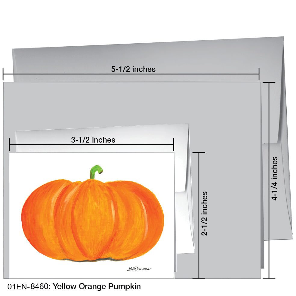 Yellow Orange Pumpkin, Greeting Card (8460)