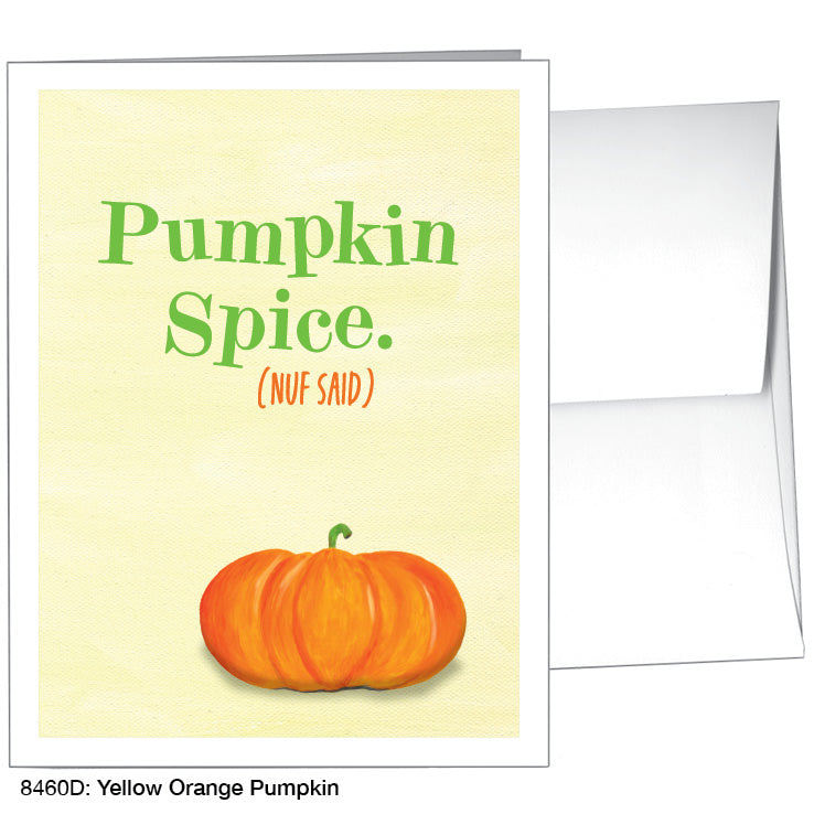 Yellow Orange Pumpkin, Greeting Card (8460D)