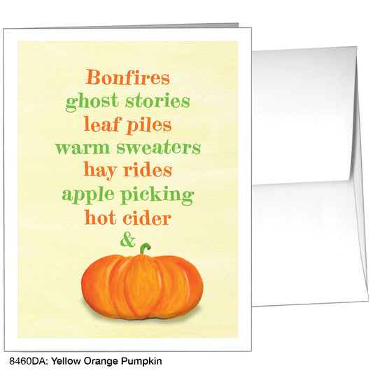 Yellow Orange Pumpkin, Greeting Card (8460DA)