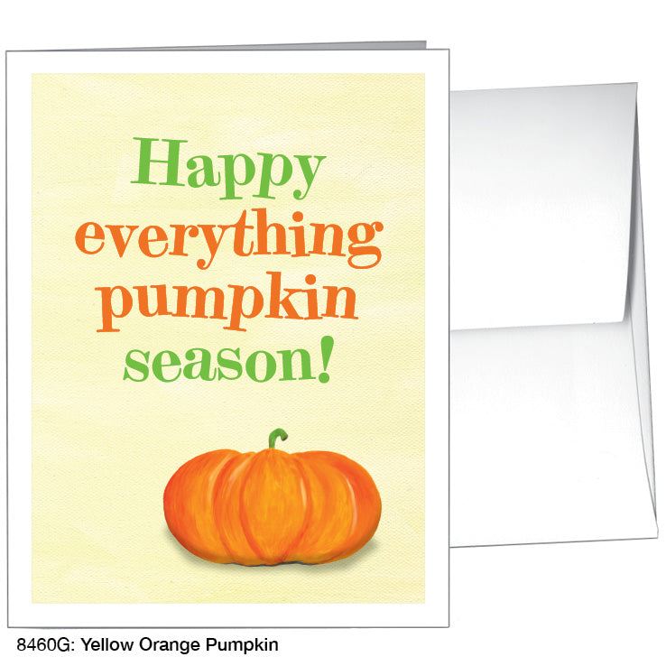 Yellow Orange Pumpkin, Greeting Card (8460G)