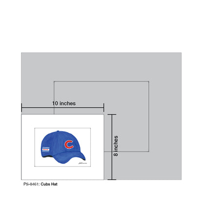 Cubs Hat, Print (#8461)