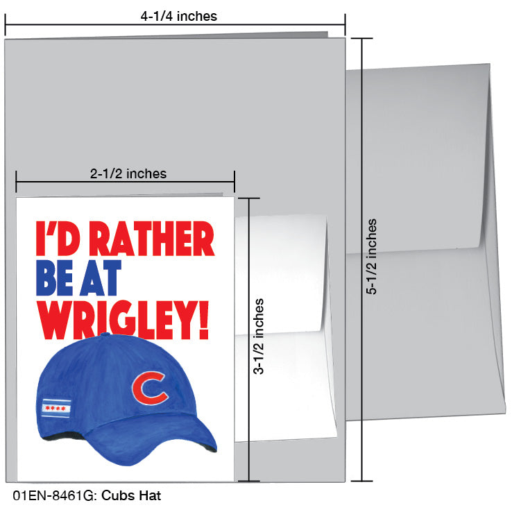 Cubs Hat, Greeting Card (8461G)