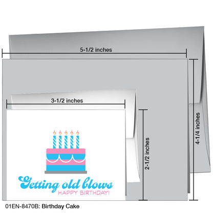 Birthday Cake, Greeting Card (8470B)