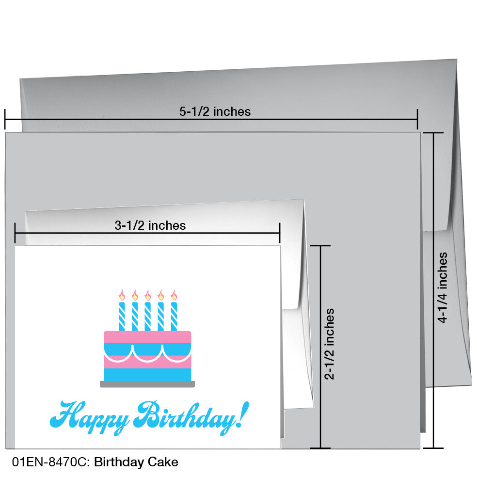 Birthday Cake, Greeting Card (8470C)