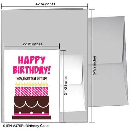 Birthday Cake, Greeting Card (8470R)