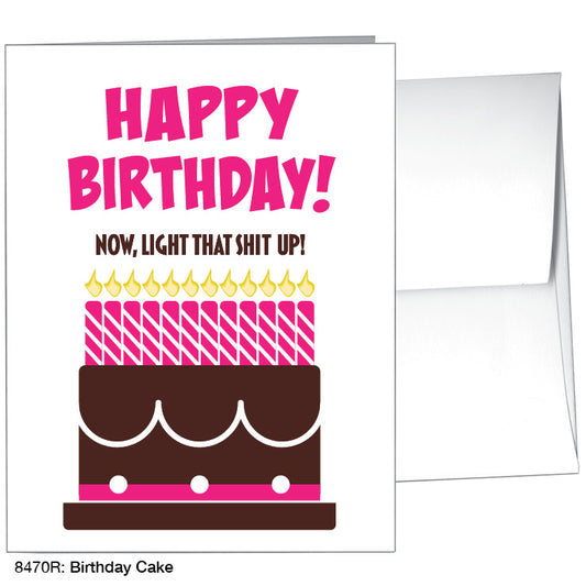 Birthday Cake, Greeting Card (8470R)