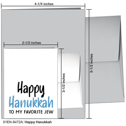 Happy Hanukkah, Greeting Card (8472A)