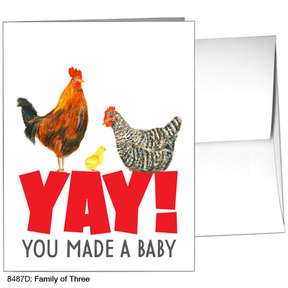 Family Of Three, Greeting Card (8487D)