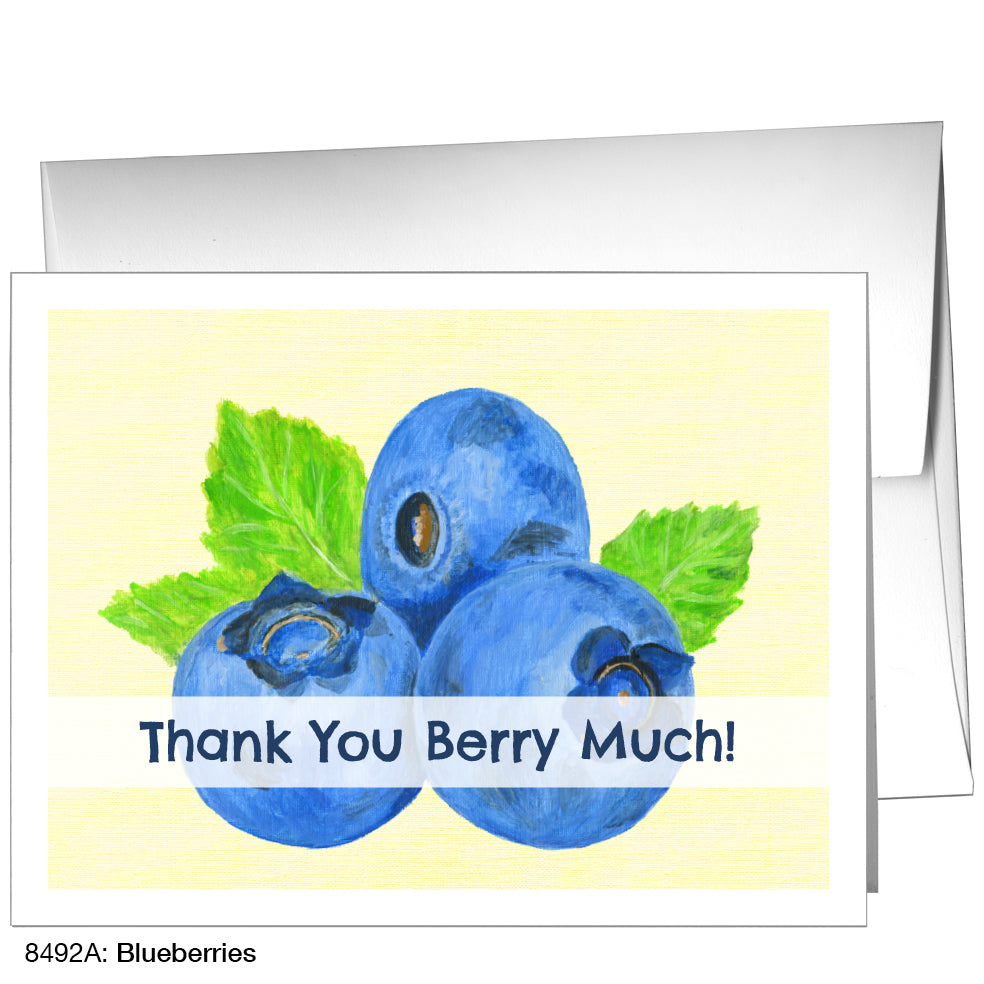 Blueberries, Greeting Card (8492A)