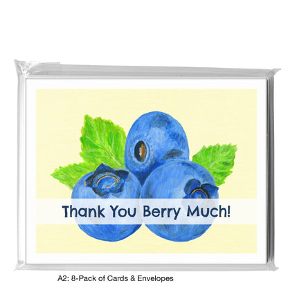 Blueberries, Greeting Card (8492A)