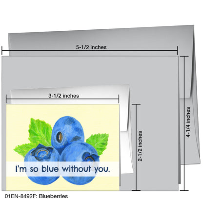 Blueberries, Greeting Card (8492F)