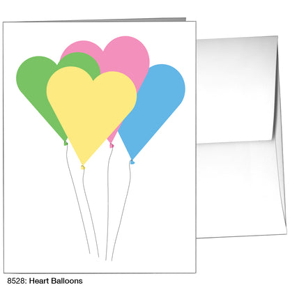 Heart Balloons, Greeting Card (8528)