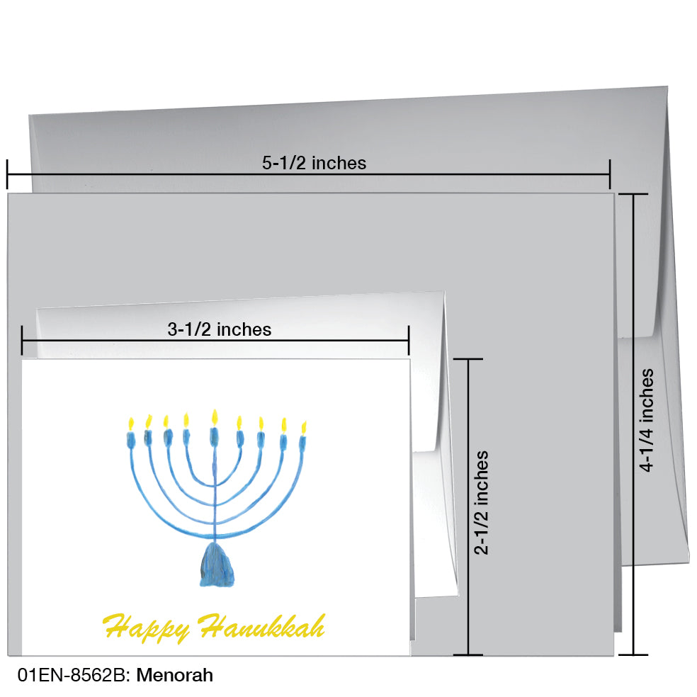 Menorah, Greeting Card (8562B)