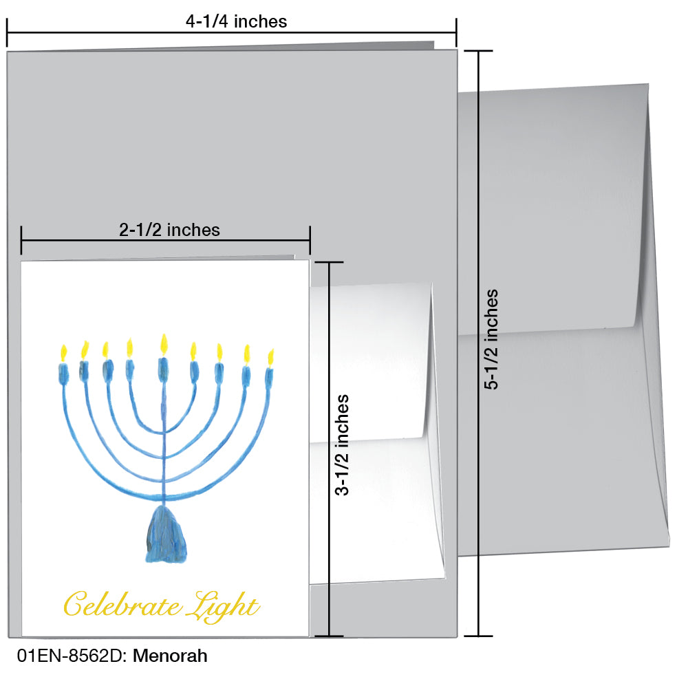 Menorah, Greeting Card (8562D)