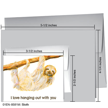 Sloth, Greeting Card (8581M)