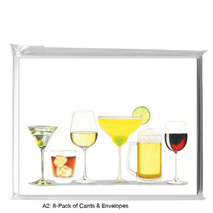 Cocktails, Greeting Card (8605)