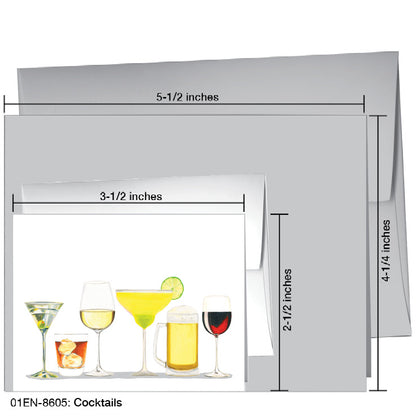 Cocktails, Greeting Card (8605)