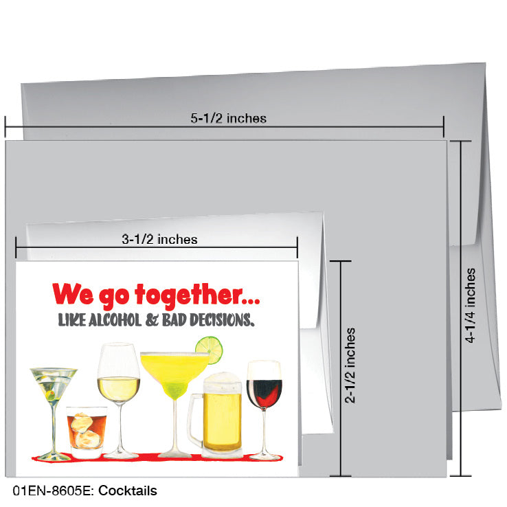 Cocktails, Greeting Card (8605E)