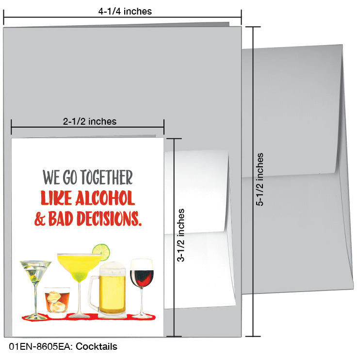 Cocktails, Greeting Card (8605EA)