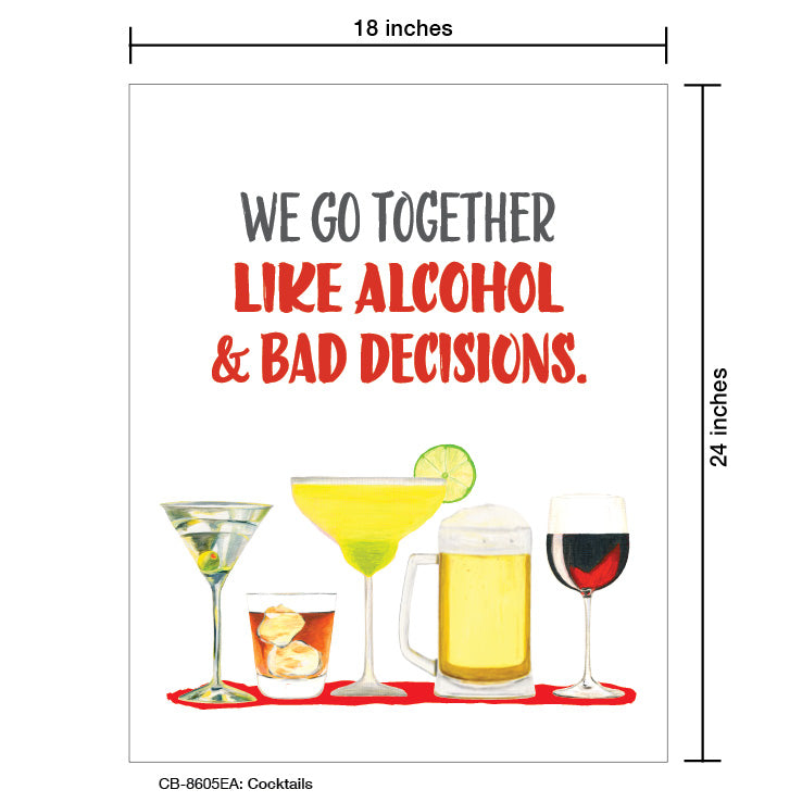 Cocktails, Card Board (8605EA)