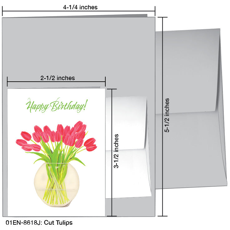 Cut Tulips, Greeting Card (8618J)