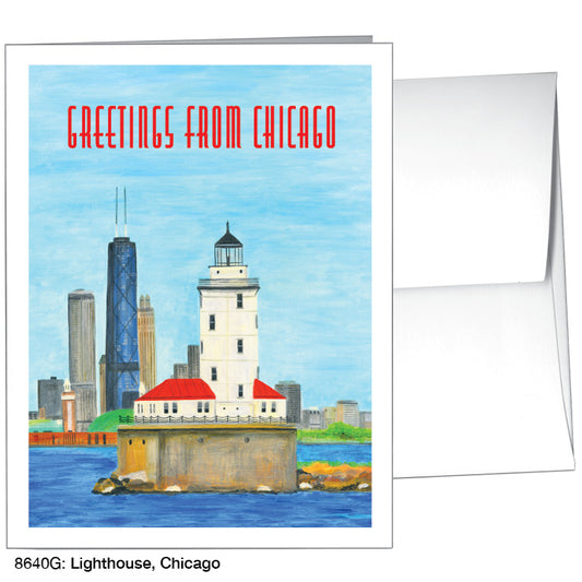 Lighthouse, Chicago, Greeting Card (8640G)