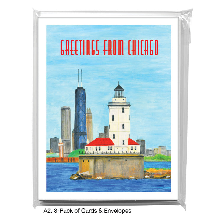 Lighthouse, Chicago, Greeting Card (8640G)