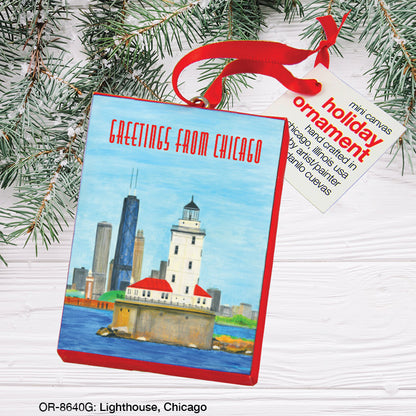 Lighthouse, Chicago, Ornament (OR-8640G)