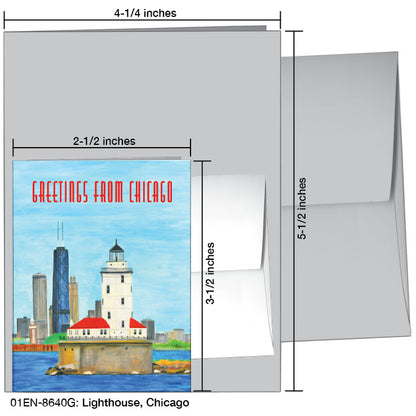 Lighthouse, Chicago, Greeting Card (8640G)